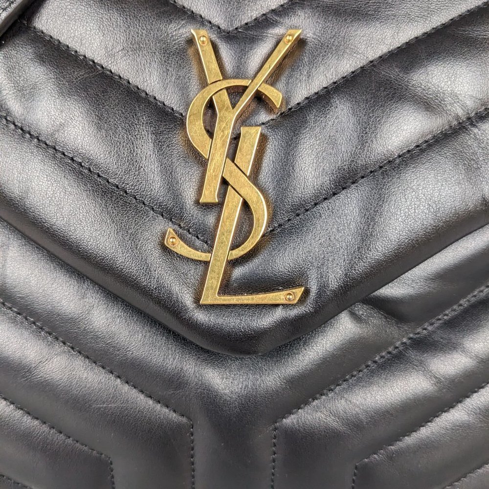 Saint Laurent Medium Loulou Shoulder Bag Black GHW - Picture 5 of 9